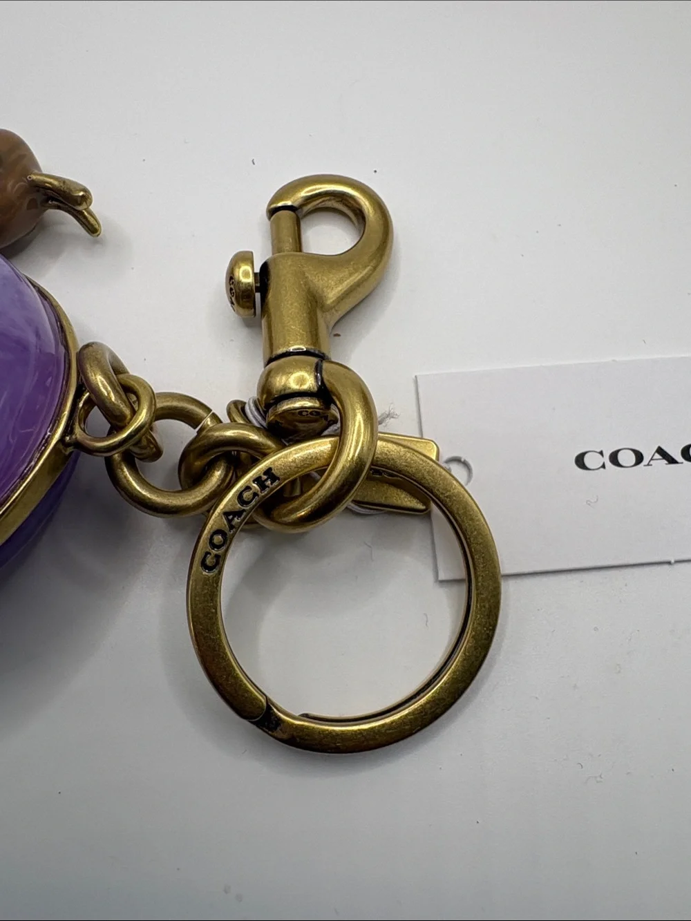 Coach key charm